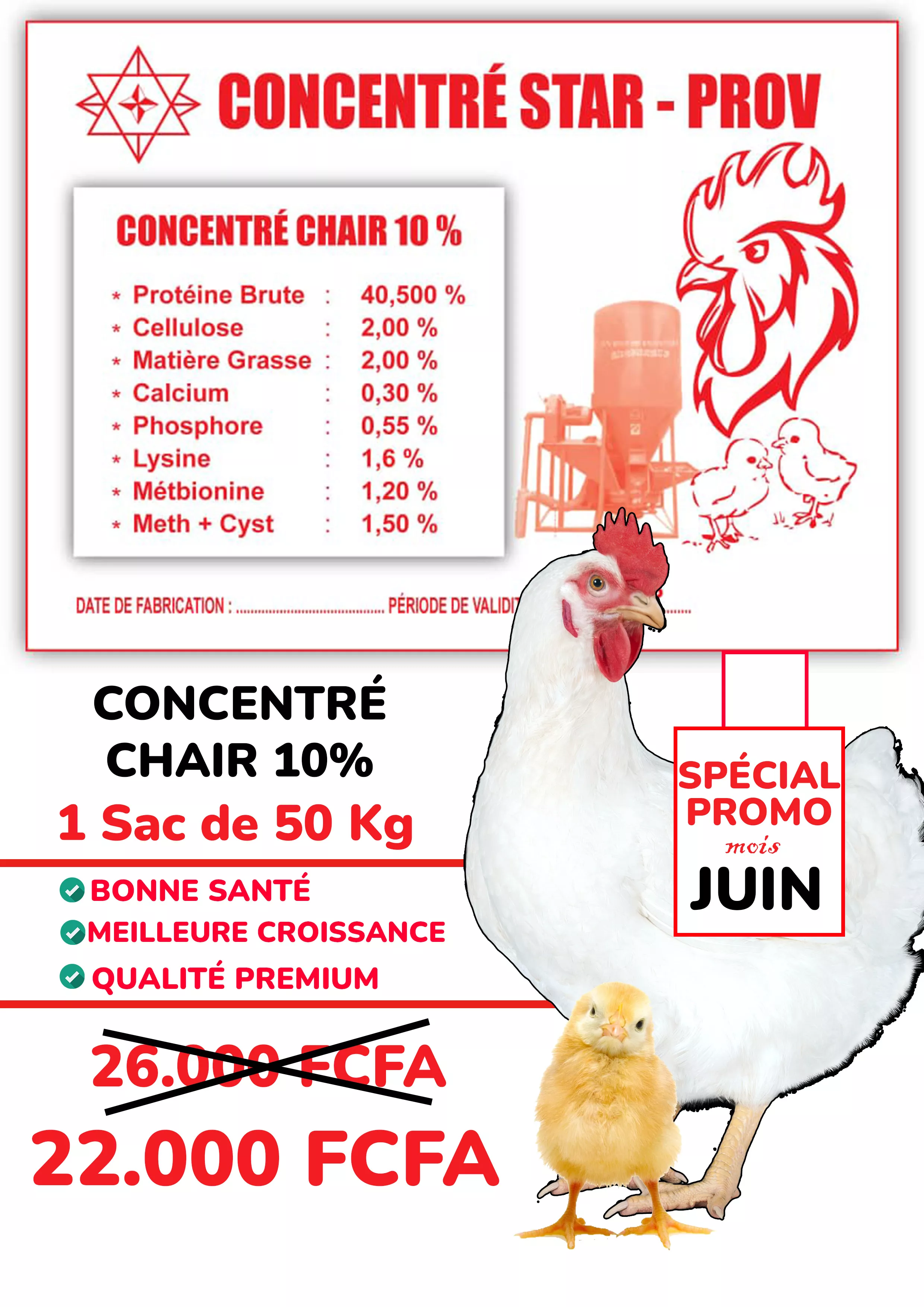 Concentré Porc & Chair 10%, Farine de Poisson à 8000 - Petites annonces gratuites - Achat et vente à Douala, Cameroun
