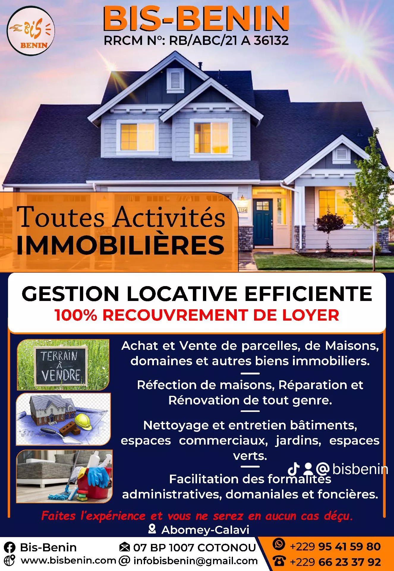 Gestion locative efficiente & 100% RECOUVREMEN à 5 - Petites annonces gratuites - Achat et vente à Abomey-Calavi, Bénin