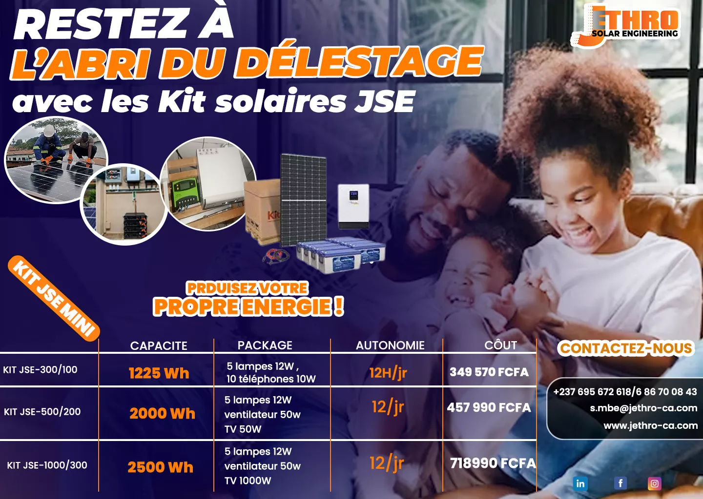 KIT SOLAIRE POUR MENAGE à 350000 - Petites annonces gratuites - Achat et vente à Douala, Cameroun