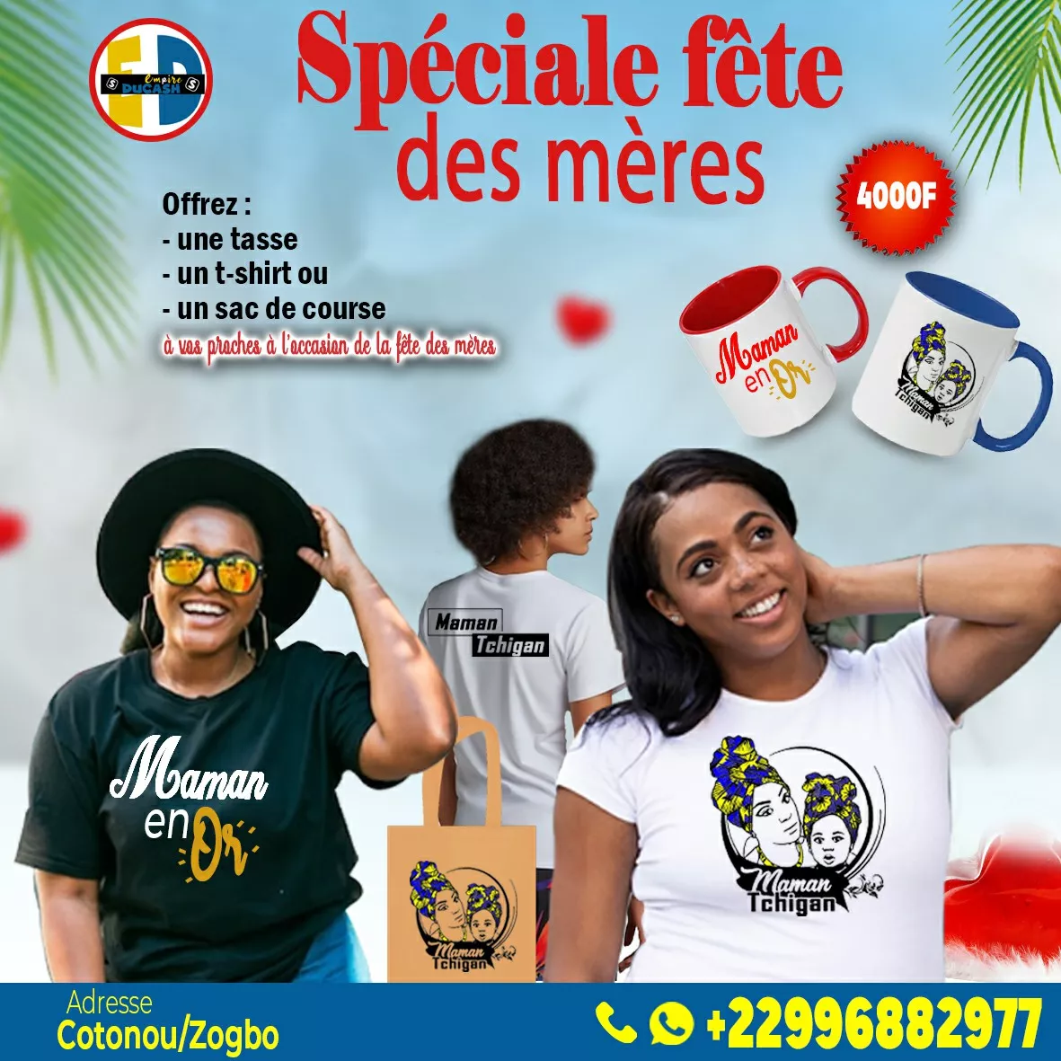 T-shirt fête des mères à 1 - Petites annonces gratuites - Achat et vente à Cotonou, Bénin