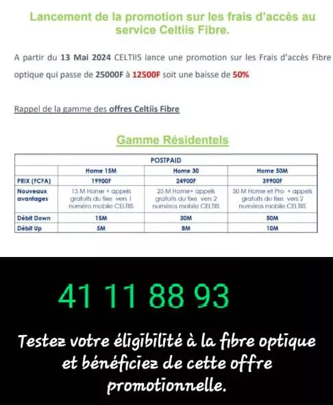 Fibre optique SBIN Meilleure solution  à 12500 - Petites annonces gratuites - Achat et vente à Cotonou, Bénin