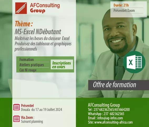 Formation - MS-Excel Niveau Débutant, Inscriptions à 100000 - Petites annonces gratuites - Achat et vente à Douala, Cameroun